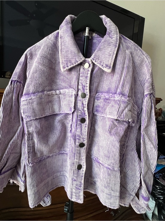 POL Jackets & Blazers - POL Lavender Corduroy Button-Front Jacket